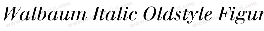 Walbaum Italic Oldstyle Figures字体转换